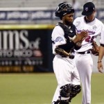 Equipo dominicano en el juego frente a México en San Juan, Puerto Rico.